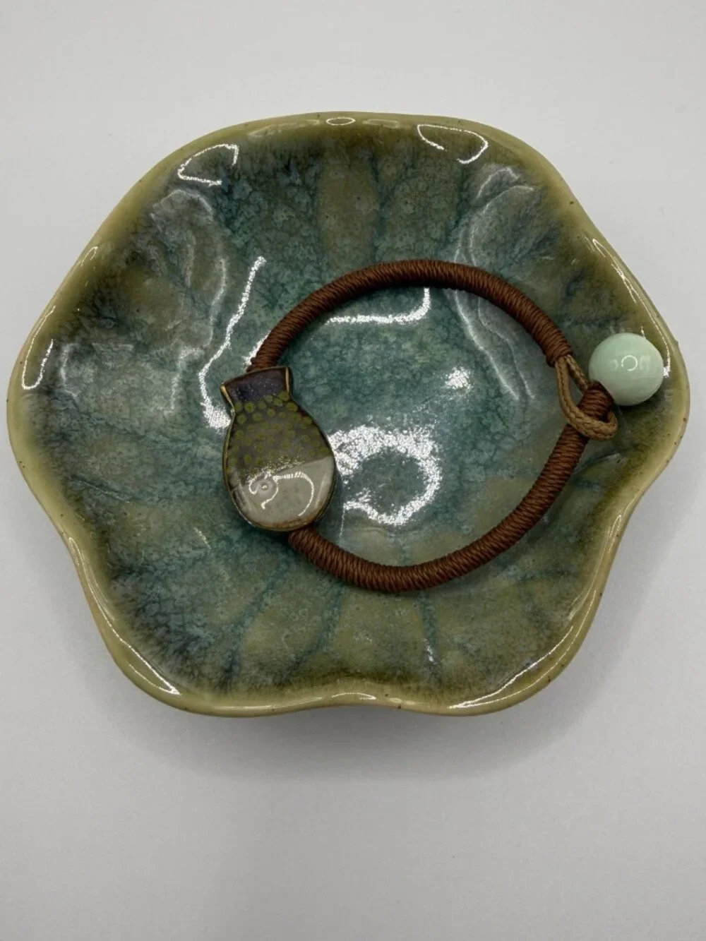 Ceramic Fish Bracelet with Jewelry Dish woman/Girl